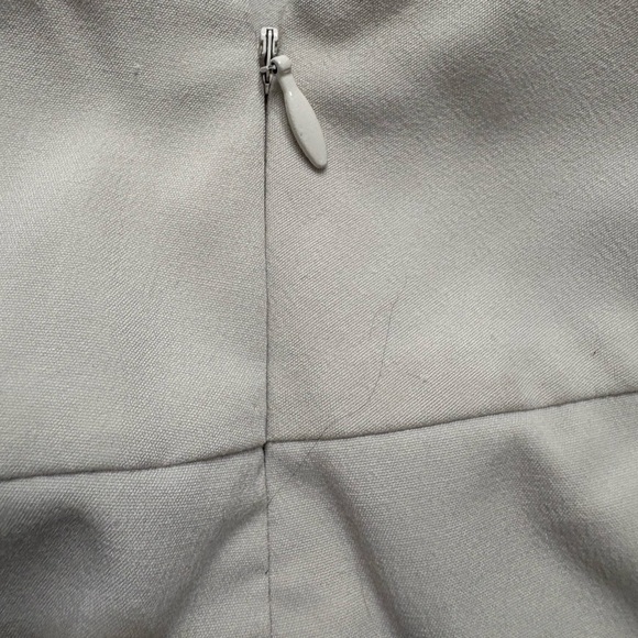 LOFT Tan A-Line Skirt with embroidered floral bottom Size 14 - Picture 5 of 6